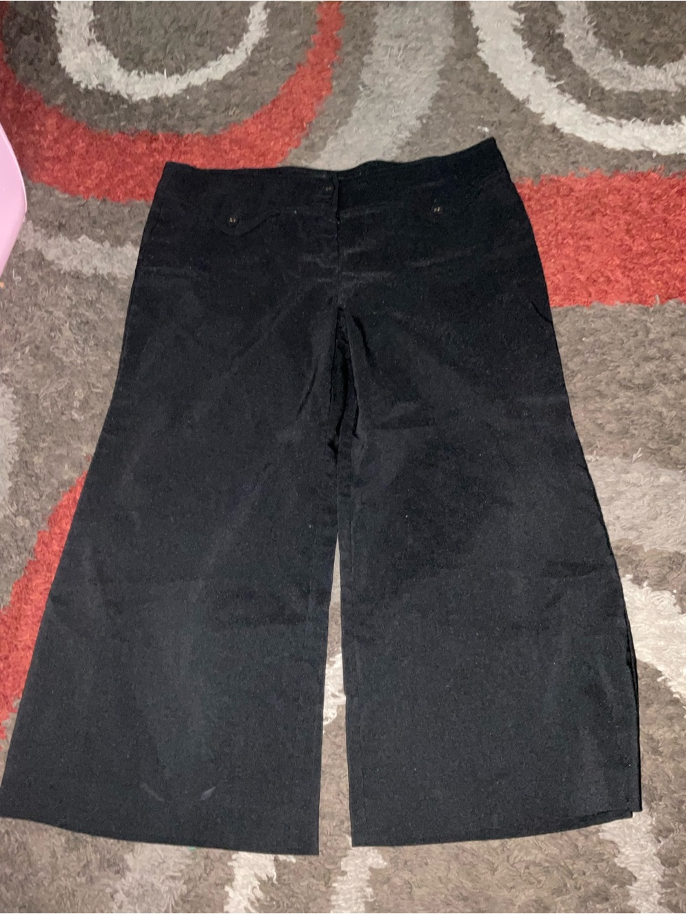 Rampage women’s Y2K Black Wide Leg capri dress pants size 7